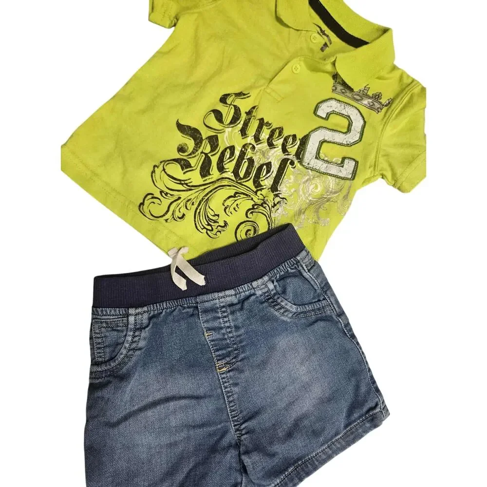 Polo and Shorts Set - Little Rebels - 18mo